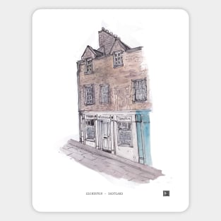 Edinburgh Building Scotland Watercolor Illustration Magnet